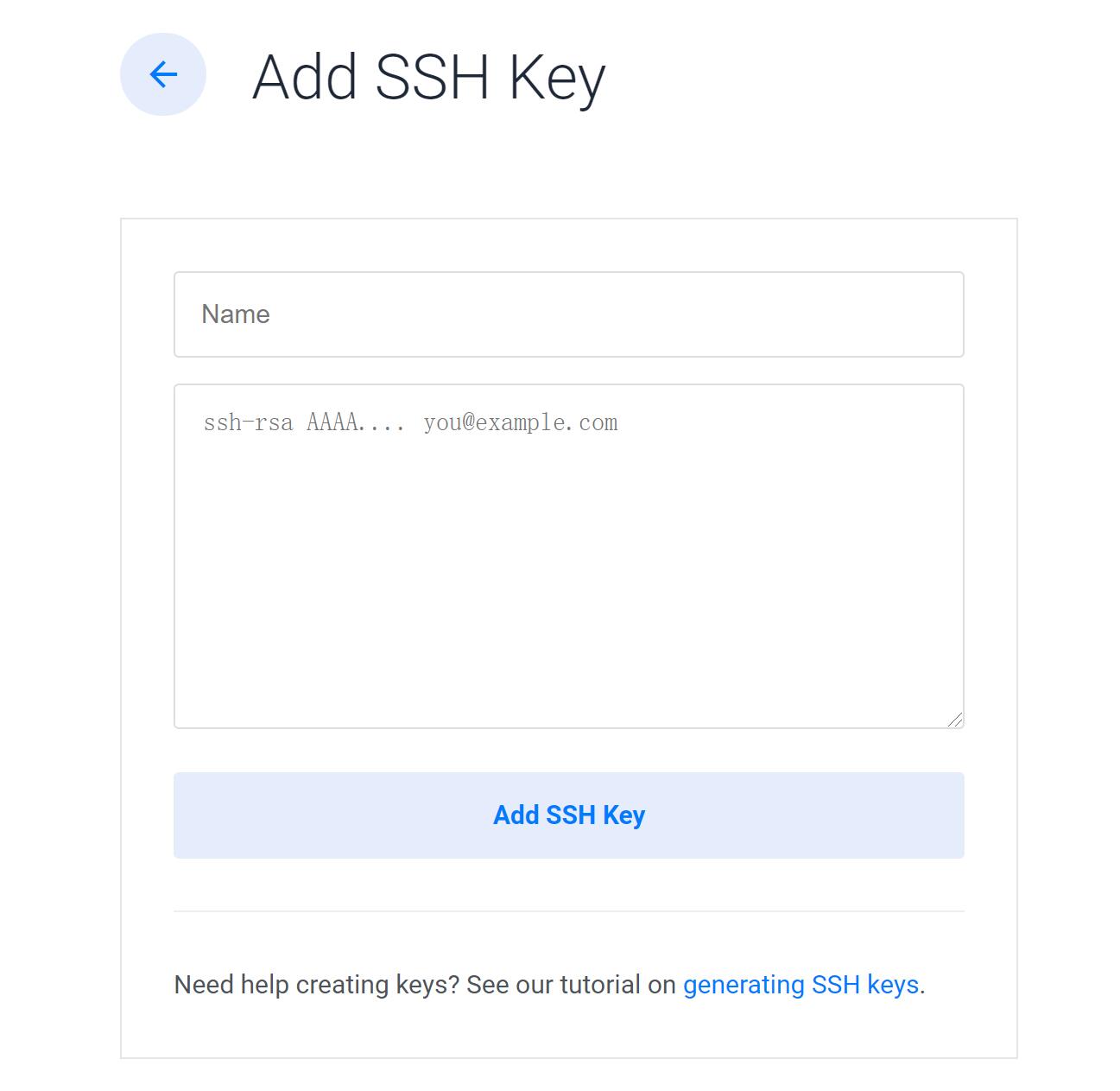 Add SSH Key